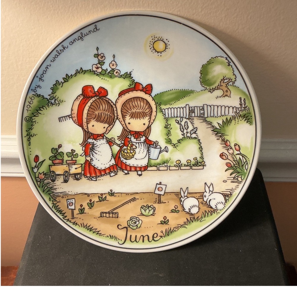 Joan Walsh Anglund June Garden Collector Plate Walter 1966 Vintage 7.5 Inch